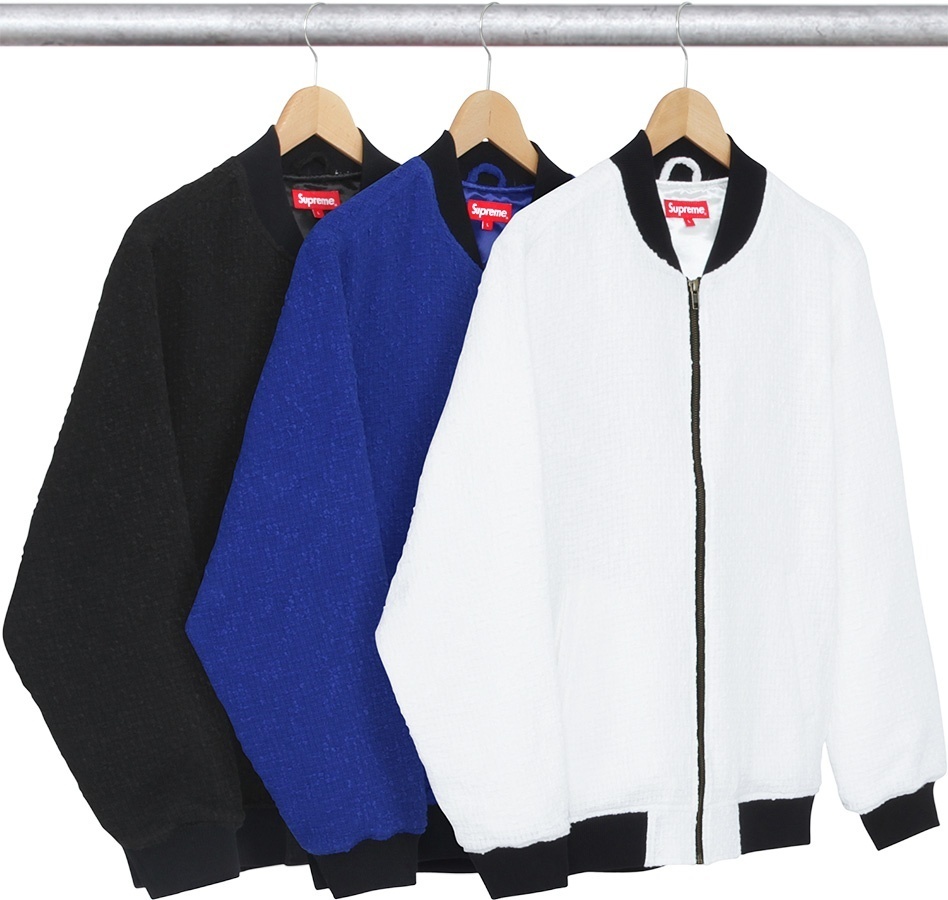 Bouclé Varsity Jacket